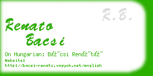 renato bacsi business card